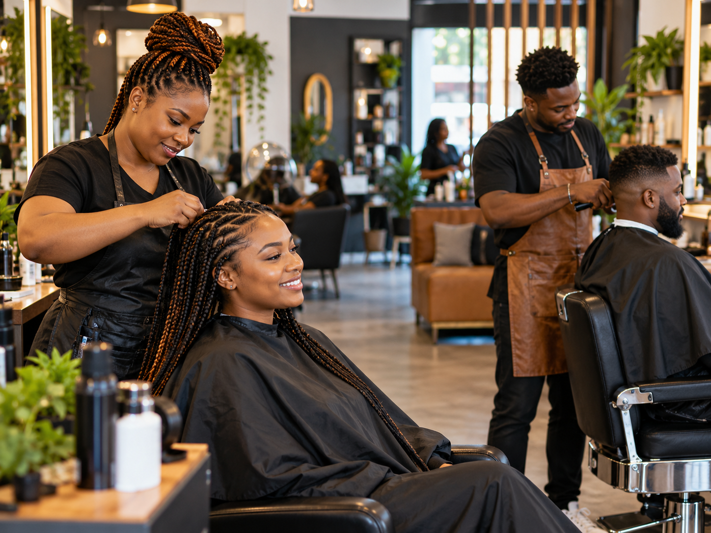 Hair salons and barber shops